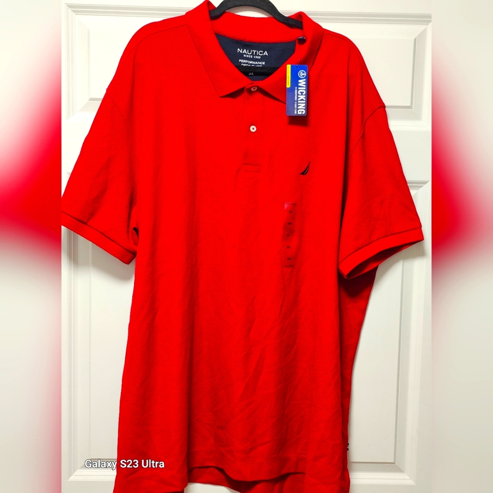Nautica Men's Vibrant Red Polo Shirt